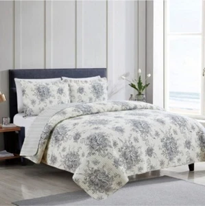 Melange home classical romantic floral pattern full/queen quilt set - Picture 1 of 5