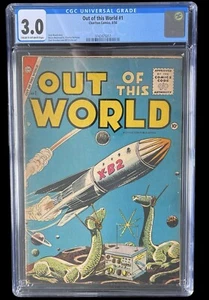 Out Of This World #1 CGC 3.0 1956 CRM/OFW Pages Dick Wood Story - Picture 1 of 4