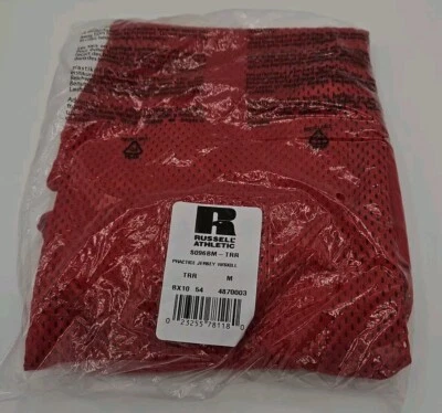 Russell Athletic - S096BM-TRR - Stock Practice Jersey - Red - Size Medium - Image 1 of 3
