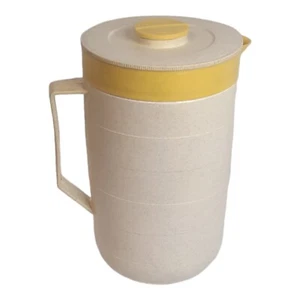 Vintage Mid-Century CORNISH Therm-o-Pitcher Yellow W/ Speckles - Picture 1 of 8