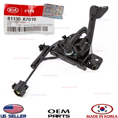 Conjunto de cierre de capó genuino ⭐OEM⭐ Kia Forte 2014 2015 2016 81130A7010 Foto 1 de 4