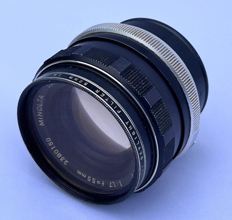 Minolta Rokkor PF 55mm Focal Camera Lenses f/1.7 Maximum Aperture
