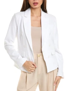 Ellen Tracy Women's White Cropped Blazer, Large - Picture 1 of 1