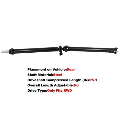 Rear Driveshaft Prop Shaft Assembly for Chevrolet Colorado 2004-2012 GMC RWD Foto 1 de 4