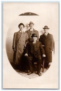 1911 Man Formal Dress Weedsport New York NY Posted Antique RPPC Photo Postcard