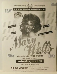 Original Mary Wells San Francisco, California Concert handbill size 8.5 x 11" - Picture 1 of 2