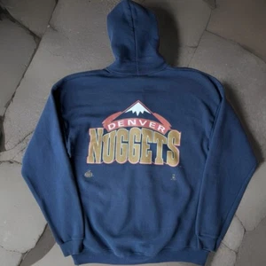 Vintage Denver Nuggets Jacket XL Navy 90s Full Zip NBA Basketball Carmelo Jokic - Picture 1 of 10