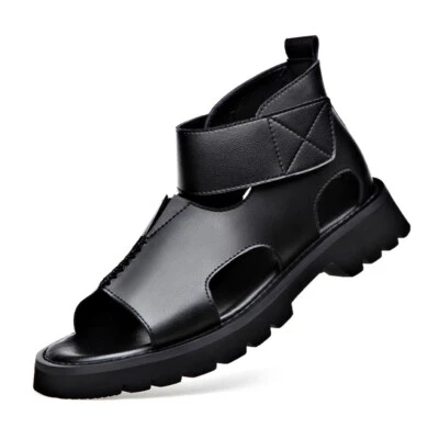 Men's High Top Roman Open Toe Sport Sandals Boots Leather Shoes Comfort Beach SZ - Image 1 of 4