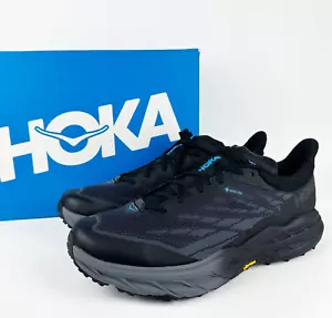 Hoka One Speedgoat 5 GTX Gore-Tex 1127912 Mens Size 12D Black Hiking Trail Shoes - Picture 1 of 12