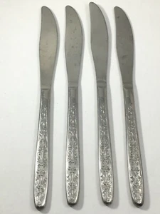 4 International DAPHNE Superior Stainless USA 8 1/8" Dinner Knives Flatware - Picture 1 of 3