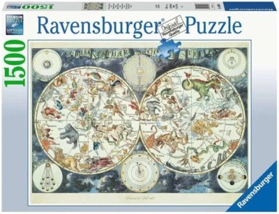 World Map of Fantastic Beasts 1500pc Jigsaw puzzle by Ravensburger - Image 1 of 2
