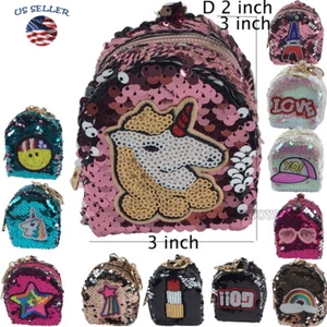 Women Girls Zipper Coin Purse Pouch Mini Backpack Bag Charm Keychain Wallet(2) - Picture 1 of 15