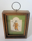 Vintage WALLDECOR Framed Picture Art Wall Hanging RARE Woman Flute Trumpet