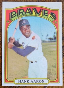 1972 TOPPS HANK AARON BASEBALL CARD #299 EX+ READ DESC *YCC*