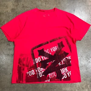 Zoo York Mens Short Sleeve Graffiti Red T-Shirt Tee Size XXL Skater Y2k - Picture 1 of 6