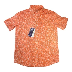 Southern Tide New Boys Skipping Jacks Intercoastal Sport Shirt Orange L 12/14 - Picture 1 of 14
