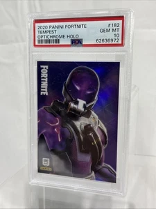 2020 Panini Fortnite Series 2 Tempest #182 Optichrome Legendary PSA 10 - Low Pop - Picture 1 of 4