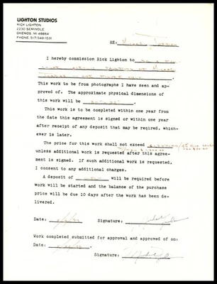 Michael Jordan Auto 1989-90 Commission Contract Bulls Twice Vintage Sigs PSA/DNA - Image 1 of 4