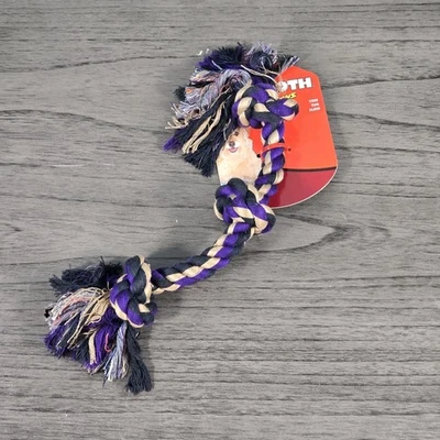 Tirador de cuerda de color para masticables con hilo dental de mamut - Juguete de remolcador de algodón y poliéster premium para perros -... Foto 1 de 4