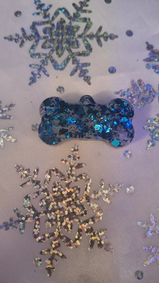 Etiqueta de resina azul para perro  Foto 1 de 1