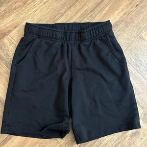 Cat & Jack Boys Size 8 Medium Black Shorts Cotton Polyester Pockets E4 - Picture 1 of 7