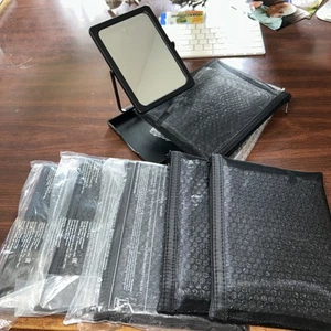 Lot of 6 Mary Kay Face Case Mirrors w/ Black Mesh Bags Folding Travel Brand New - Picture 1 of 3