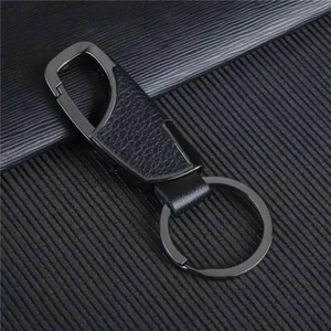 1X Luxury PU Leather Men Keychain DIY Keyring Holder Car Key Fobs Jewelry Gift - Picture 1 of 8