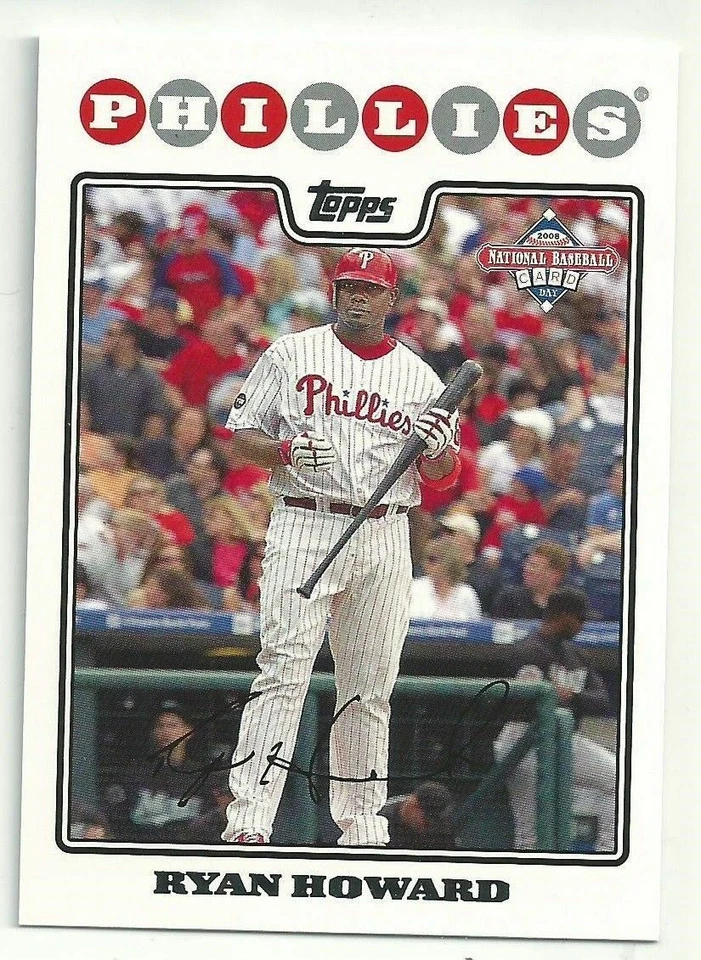 2008 Topps Ryan Howard w/ Fac Auto #3 - Image 1 of 1