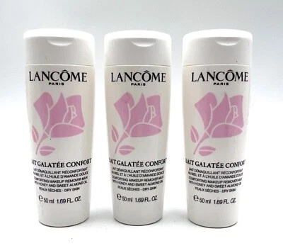 3 x Lancome Lait Galatee Confort Comforting Makeup Remover Milk~1.69oz*3= 5.1 oz - Image 1 of 2