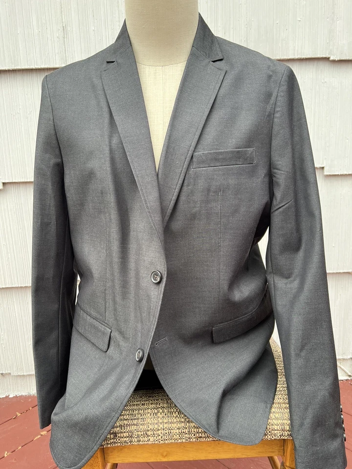 Blazer American Rag Para Hombre Plateado/Gris Oscuro 2 Botones Talla L Totalmente Nuevo Foto 1 de 4