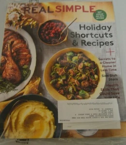 New November 2019 issue of Real Simple Magazine Holiday Shortcuts & Recipes #128 - Picture 1 of 2