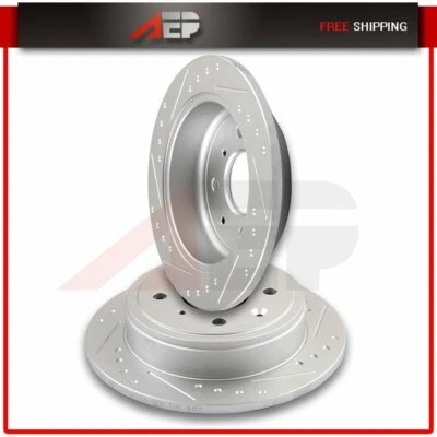 2 * Rotores de freio traseiros com fenda para 1996-97 Honda Civic CRX Prelude Acura Integra - Imagem 1 de 3