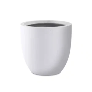 14"Dia. round Large Pure White Concrete Planters, Outdoor Indoor Modern Plant Po - Picture 1 of 12