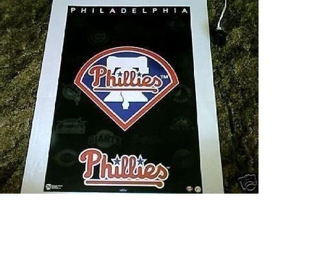 MINT 1994 PHILADELPHIA PHILLIES BASEBALL LOGO POSTER Bryce Harper Time?? Cover