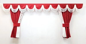 Cortinas oscurecedoras rojas estilo holandés gancho para SCANIA 2004-2016 - Imagen 1 de 4