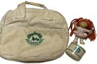 Vtg Cabbage Patch Kids Airways Canvas Travel Bag / Cup and Mini Doll Lot