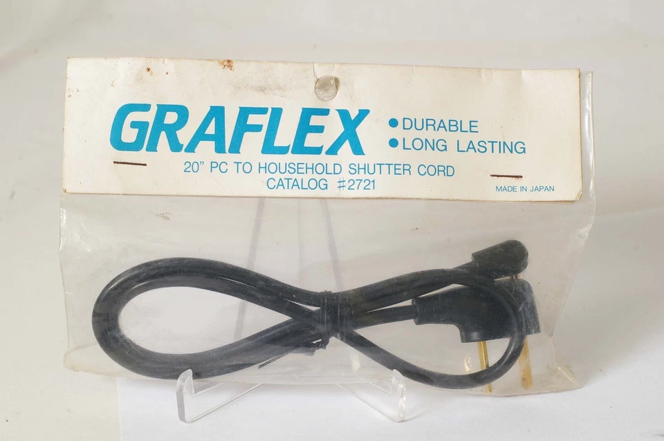 F93230~ Graflex Synch Cord – 20 Inch PC to Household Catalog #2721 *NOS* - Image 1 of 1