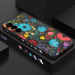 Phone Case For Samsung S25 S24 S23 Ultra A05S A16 A56 A36 Silicone Flower Cover - Bild 1 von 16