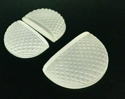 Cristal de roca esmerilado natural cuarzo tallado a mano suelto forma elegante conjunto de 3 piezas Foto 1 de 4