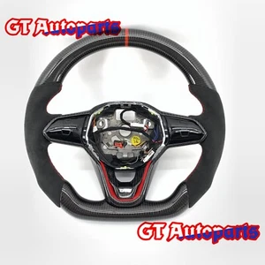 Carbon Fiber Sports Steering Wheel Fit for Volkswagen Golf R MK8 GTI 2020-2021 - Picture 1 of 9