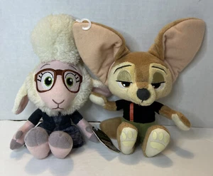 Lot of 2 Disney Zootopia Plush Assistant Mayor Bellwether & Nick Wilde - Picture 1 of 7