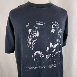 Vintage Dixie Stampede Branson MO Graphic T-Shirt XL Black Cotton Crew, Horses - Picture 1 of 8