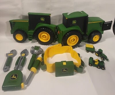 John Deere Toy Tractor Carry Case Tool Belt/Tools/Vehicles By ERTL  - Image 1 of 4