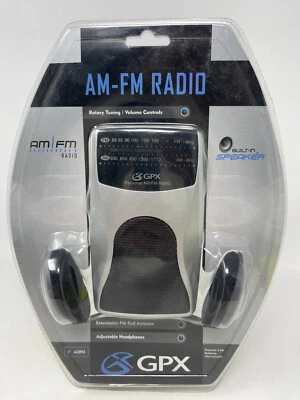 GPX A2093 AM/FM Portable Radio with Headphones & Built-In Speaker SEALED Retro - Image 1 of 4