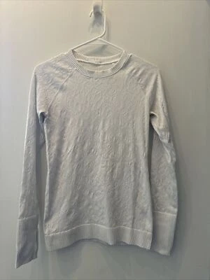 ИЗЯЩНЫЙ! Пуловер Lululemon размер 6 Rest Less белый/белый (4-й выпуск) - Изображение 1 из 4