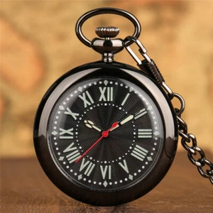 Reloj de bolsillo retro para hombre y mujer reloj de bolsillo de cuarzo cadena esfera grande - Imagen 1 de 10