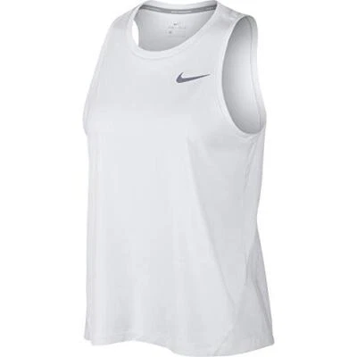 Nike Women's Miler Running Tank White/Reflective Silver Large AJ8102-100 - Image 1 of 2