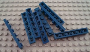 LEGO Lot of 8 Dark Blue 1x6 Flat Building Plates - Picture 1 of 1