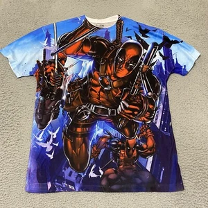 Marvel T Shirt Herren XL Deadpool All Over Print doppelseitig - Bild 1 von 10