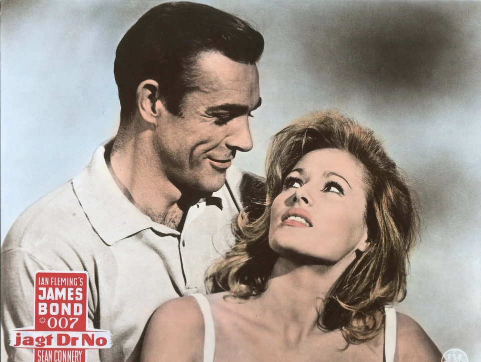 James Bond 007 JAGT DR NO: 1 Aushangfoto; HANDCOLORIERT;  SEAN CONNERY ANDRESS 2 - Bild 1 von 1